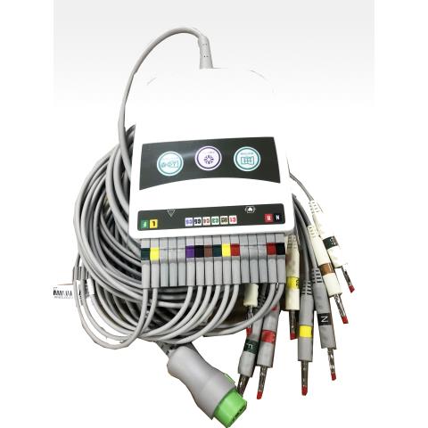 ECG data acquisition box with independent lead wires for 12-CH E