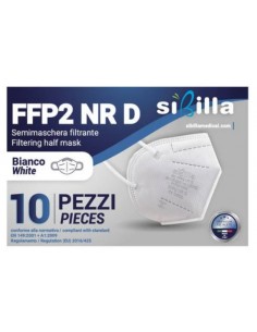 Sibilla Μάσκα Προστασίας FFP2 Άσπρο Χρώμα 10τμχ | Μάντζαρης