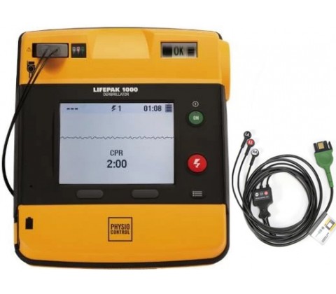 Lifepak 1000 Defibrillator ECG Monitoring,GR (3-lead ECG cab