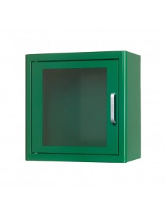 Wall cabinet for Aed with alarm green